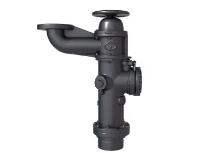 street fire column scene - Fire Hydrant Water Pipe 3D print model