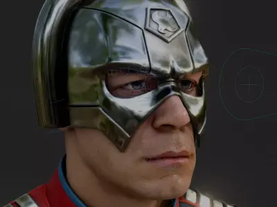 Peacemaker 3D Model Rigged PBR Blender FBX OBJ Low-poly 3D model