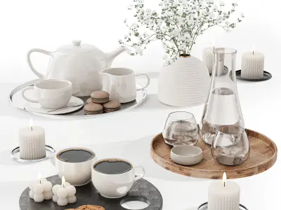 Tableware set 24 3D model