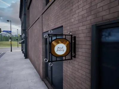 Shop Signboards Unity Low-poly 3D model