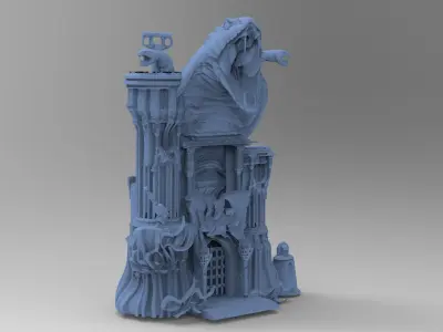 Forest Cobra Tower Ruin 3D model