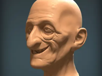 Disney Haunted Mansion Gus Life Size Head 3D Printable Sculpt 3D print model