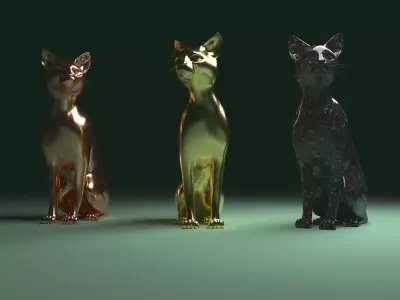 Abstract Cat 4K 3D model purchase