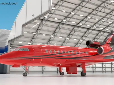  Business Jet Dassault Falcon 900 Red 