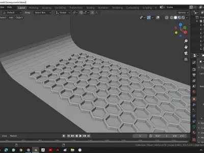 Honeycomb floor 3D model