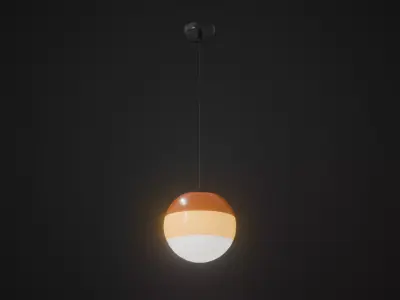 Candy Glass Ball Pendant Lamp Low-poly 3D model