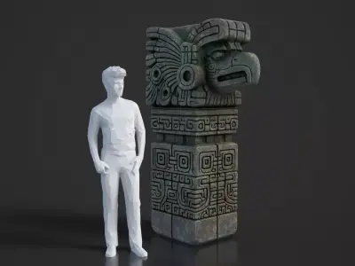9 Mayan Temple Columns 3D Asset Pack 250808 Low-poly 3D model