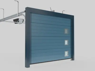 Sectional Garage Door 3D model