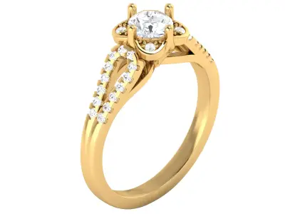Women Ring  Render 3dm STL OBJ FBX Details 3D print model 96