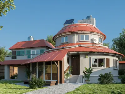 Uzumaki house - 3DS MAX and CORONA Low-poly 3D model