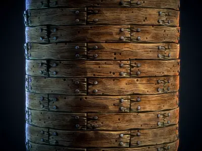 Wood Planks stylized - VOL 10 - SBsar - Maps Texture