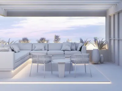 Balcony space 3D model