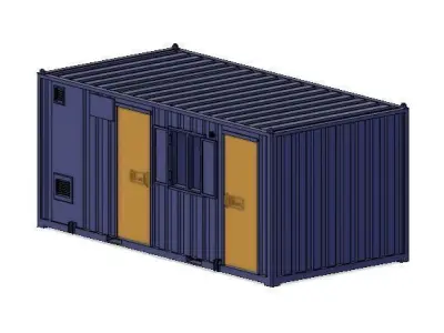 Model Railway Portable Office Accommodation Building 3D print model