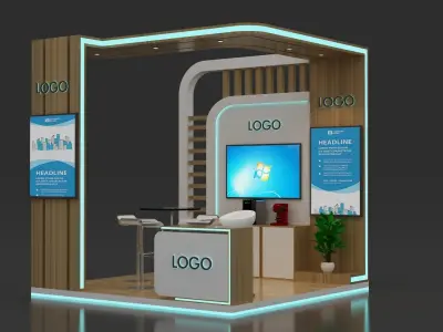 Exhibition booth 3D model