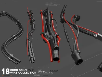 Subd Cables and Wires VOl-01 3D model