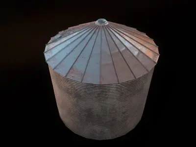 Low Poly Water Storage Tank PBR Low-poly 3D model