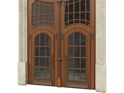 Entrance classic door 48 3D model