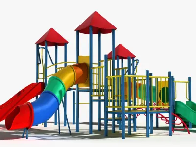 Playground Slide Low-poly 3D model purchase