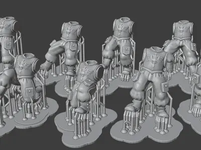 Hive-City Guard Officers and Command Squad 3D print model
