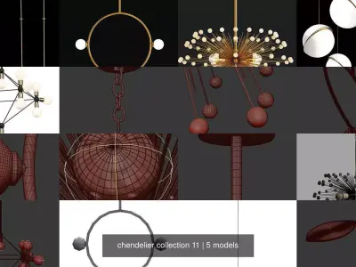chendelier collection 11 3D Model Pack