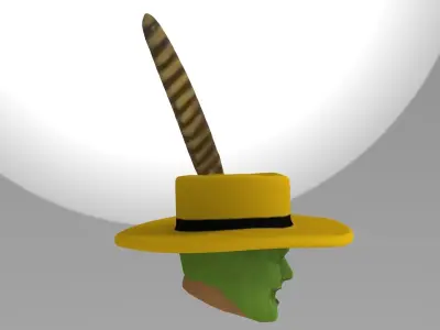 The Mask head Jim Carrey 3D model