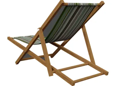 Beach Chair Low-poly 3D model