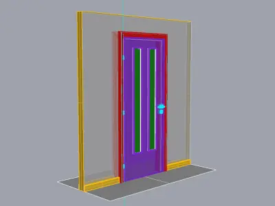Wooden Door 3D model