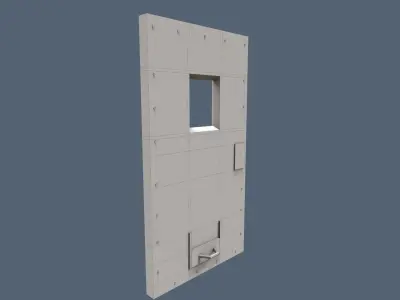 Metal door Low-poly 3D model get