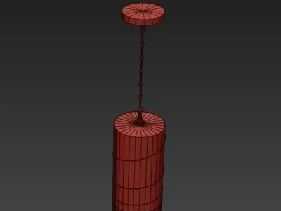 Amalia Column Nickel Pendant 3D model