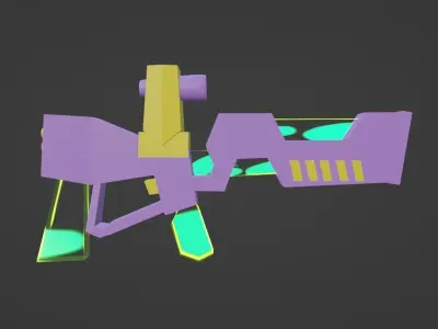 Sci-Fi Gun 3D Low-poly 3D model