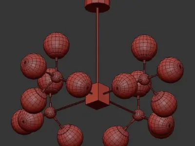 loft black chandelier 3D model