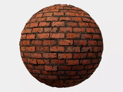 Damaged Brick Wall PBR Texture Texture