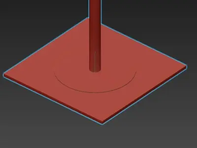 INTERIORS floor lamp with shade 3D model