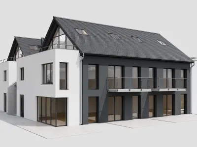 House 02 for Cinema 4D with Corona and V-Ray 3D model