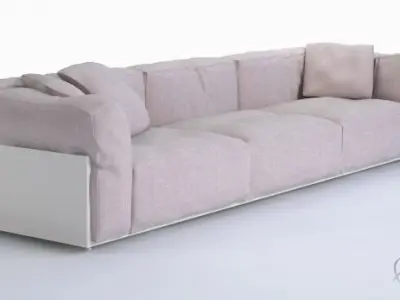 Modern long sofa 3D model