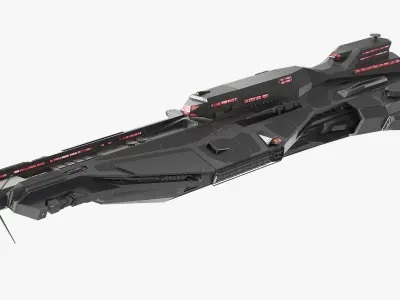  Military Spaceship Black 