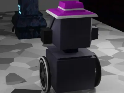 Fun robot animation scene for sale  Low-poly 3D model