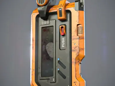 Sci-Fi Controller Low-poly 3D model