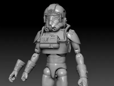 AT-AT Driver One6 Scale Custom STL Files 3D print model