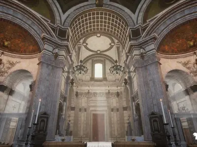 St Pauls Cathedral Environment Low-poly 3D model