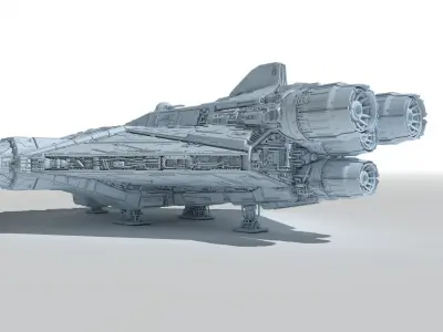 Star Wars Ahsoka serie Ghost with Fantom  3D print model