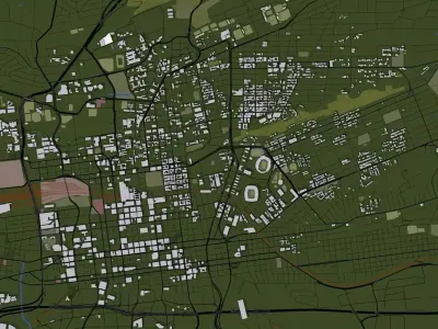 Johannesburg City Low-poly 3D model