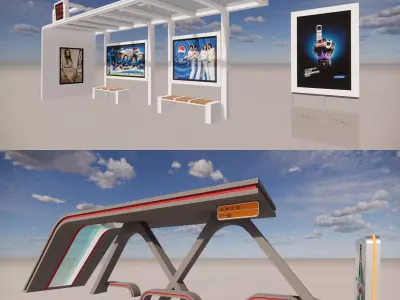 Bus Stop Collections -B5 3D model