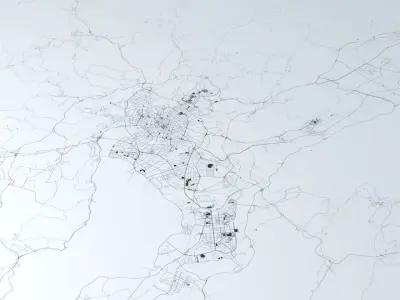 Kunming Road Network and Streets 3D model