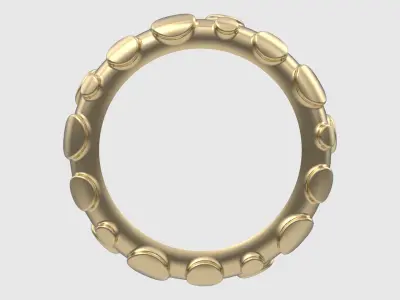 Artistic Textured Dome Ring JDBCo 3D print model
