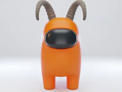 Among Us Ram Horns Character 3D model