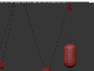 PLANETS pendant light Low-poly 3D model