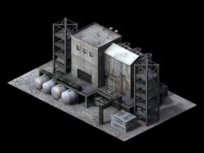 Future World - Industrial Zone 05 3D model