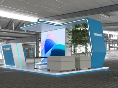 Exhibition Booth Stand Stall Trade Show 3D 4X3 3D model