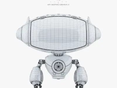 AERIAL RED CUTE CAT BOT 3D model